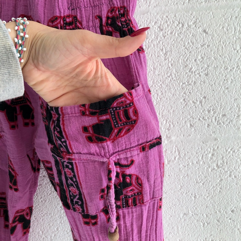 Funky Harem Elephant print Indian Pants - Picture 4 of 8